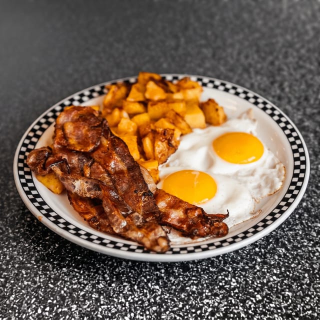 Egg with Ham, Bacon or Sausage Platter.